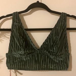 Pink Victoria Secret Ribbed Velvet Bralette L